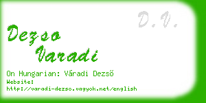dezso varadi business card