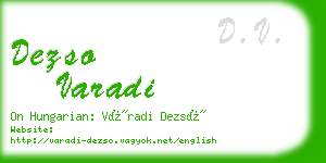 dezso varadi business card